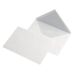 Plic C6 (114x162 mm) alb gumat clapa V GPV