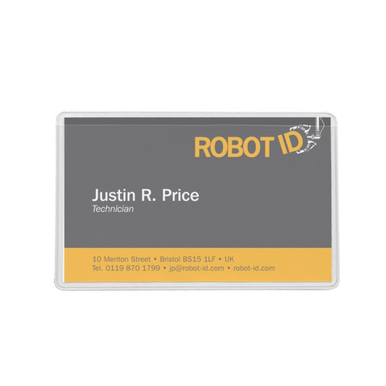 Buzunar autoadeziv pt carti de vizita, acces vertical, 95 x 60mm, 10/set, PROBECO