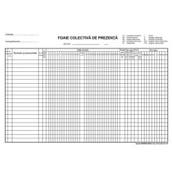 Foaie colectiva prezenta A4