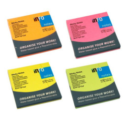 Notes autoadeziv 76x76mm 80 file/set neon Info Notes