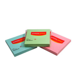 Notes autoadeziv 76x76mm, 100 file/set pastel