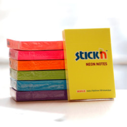 Notes autoadeziv 76x51mm 100 file neon Stickn