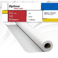Rola plotter A0+ 80g/mp 914mm x 50m Optima