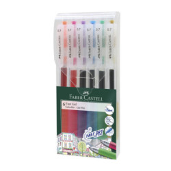 Set 6 pix cu gel 0.7mm Fast Gel Faber-Castell