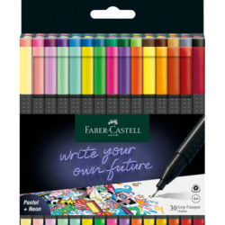 Liner 0.4mm 30 culori Grip Faber-Castell
