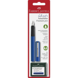 Blister stilou scolar + 6 cartuse Faber-Castell
