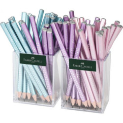 Creion grafit 2x36buc cutie plastic Sparkle Jumbo Faber-Castell