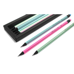 Set 10 creioane grafit 2B lemn negru