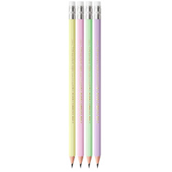 Creion grafit HB cu guma Bic Evolution Pastel
