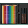 Set cadou 17 buc creioane colorate A.Durer + 3 Pitt Artis Pen+ pensula Faber-Castell