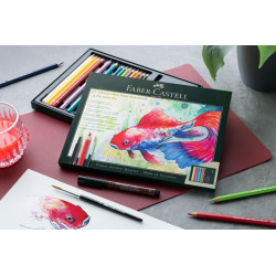 Set cadou 17 buc creioane colorate A.Durer + 3 Pitt Artis Pen+ pensula Faber-Castell