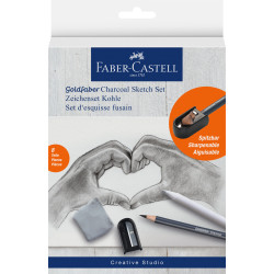 Set desen carbune 8 buc Faber-Castell