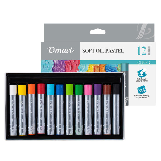 Creioane ulei pastel 12 culori Dmast by Pebeo