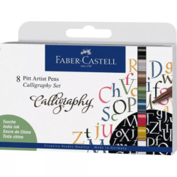 Pitt Artist Pen Caligrafic 8 buc/set Faber-Castell