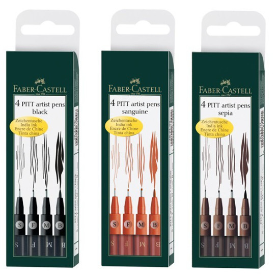 Pitt Artist Pen Set 4 buc Faber-Castell