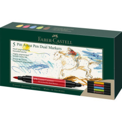 Pitt Artist Pen Dual Marker Set 5 bucati Faber-Castell
