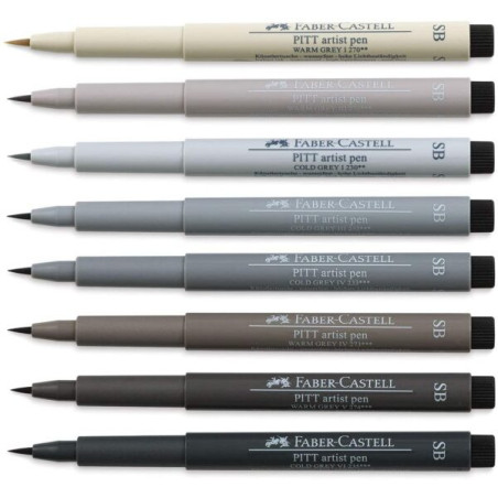 Pitt Artist Pen Soft Brush Gri Cald I Faber-Castell