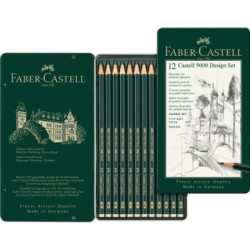 Set Design 12 Creioane Grafit Castell 9000 Faber-Castell