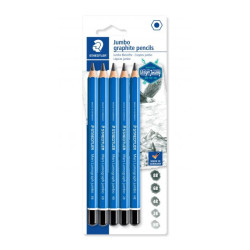 Set 6 creioane grafit Staedtler Lumograph Jumbo
