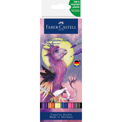 Set 6 markere solubile 2 capete Fantasy Goldfaber Faber-Castell