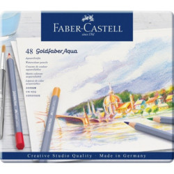 Creioane Colorate Aquarelle 48 Culori Goldfaber Cutie Metal Faber-Castell