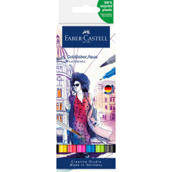 Set 6 markere solubile 2 capete Culori Baza Goldfaber Faber-Castell