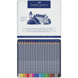 Creioane Colorate Aquarelle 24 Culori Goldfaber Cutie Metal Faber-Castell