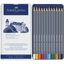 Creioane Colorate Aquarelle 12 Culori Goldfaber Cutie Metal Faber-Castell