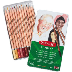 Set 12 creioane acuarela tonurile pielii Derwent Academy