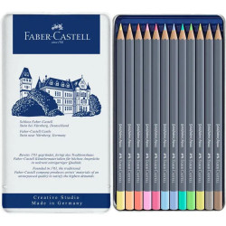 Creioane colorate 12 culori pastel Aquarelle Goldfaber Faber-Castell