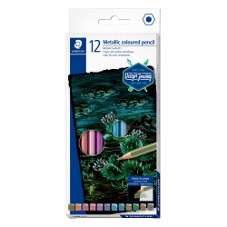 Creioane colorate metalizate 12 culori Staedtler Design Journey