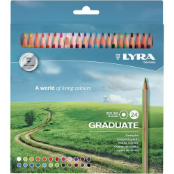 Creioane colorate 24 culori Lyra Graduate