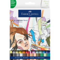 Sketch Marker 24 culori 2 capete Manga GoldFaber Faber-Castell
