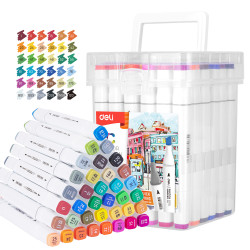 Set 36 markere 2 capete Sketching Deli