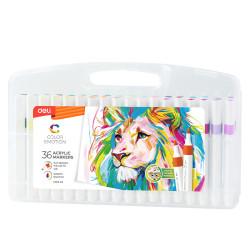 Set 36 markere acrilice Color Eotion Deli