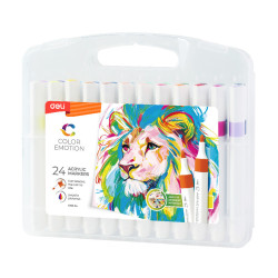Set 24 markere acrilice Color Eotion Deli