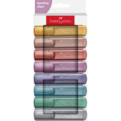 Set 8 textmarker metalizat Faber-Castell