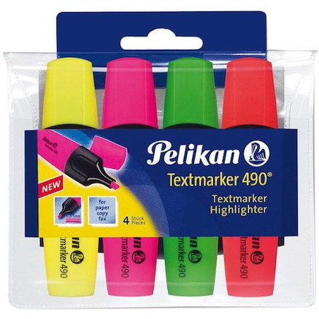Set 4 textmarker Pelikan 490