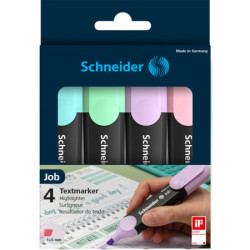 Set 4 textmarker Pastel Schneider Job