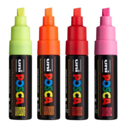 Marker culori fluorescente varf 8mm UNI Posca PC-8K