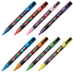 Marker cu scilipici varf 0.9-1.3 mm UNI Posca PC-3M