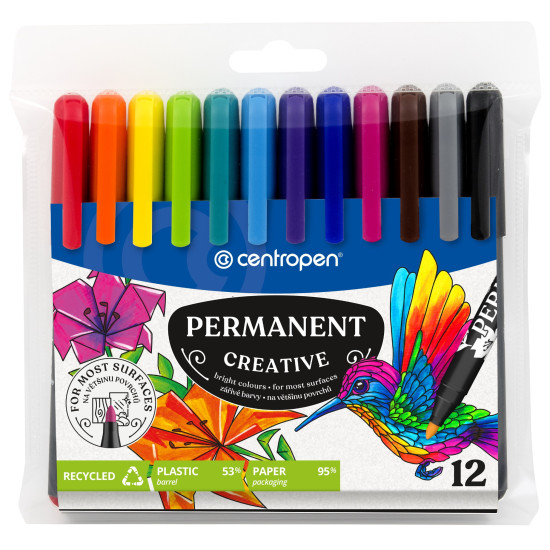 Set 12 marker permanent Centropen Creative