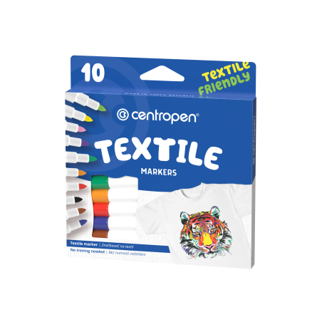 Marker textile 10 culori Centropen 2739